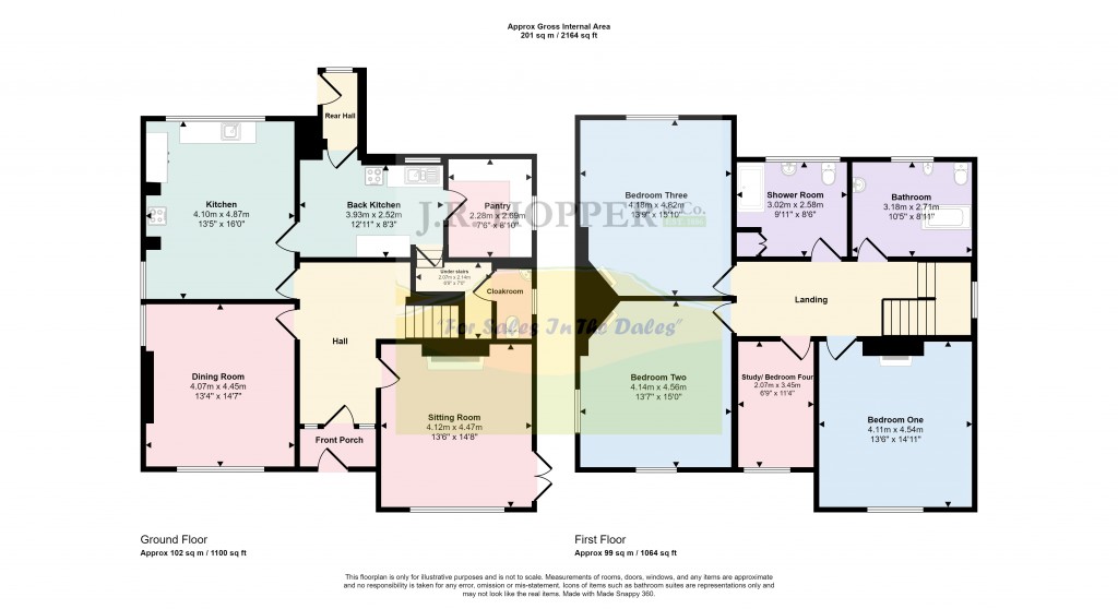 Floorplans For Gayle, Hawes, North Yorkshire