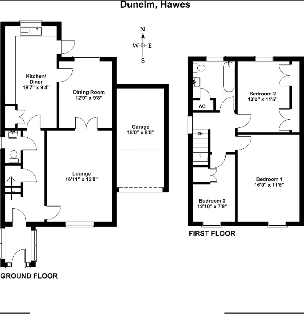 Floorplans For Hawes, North Yorkshire