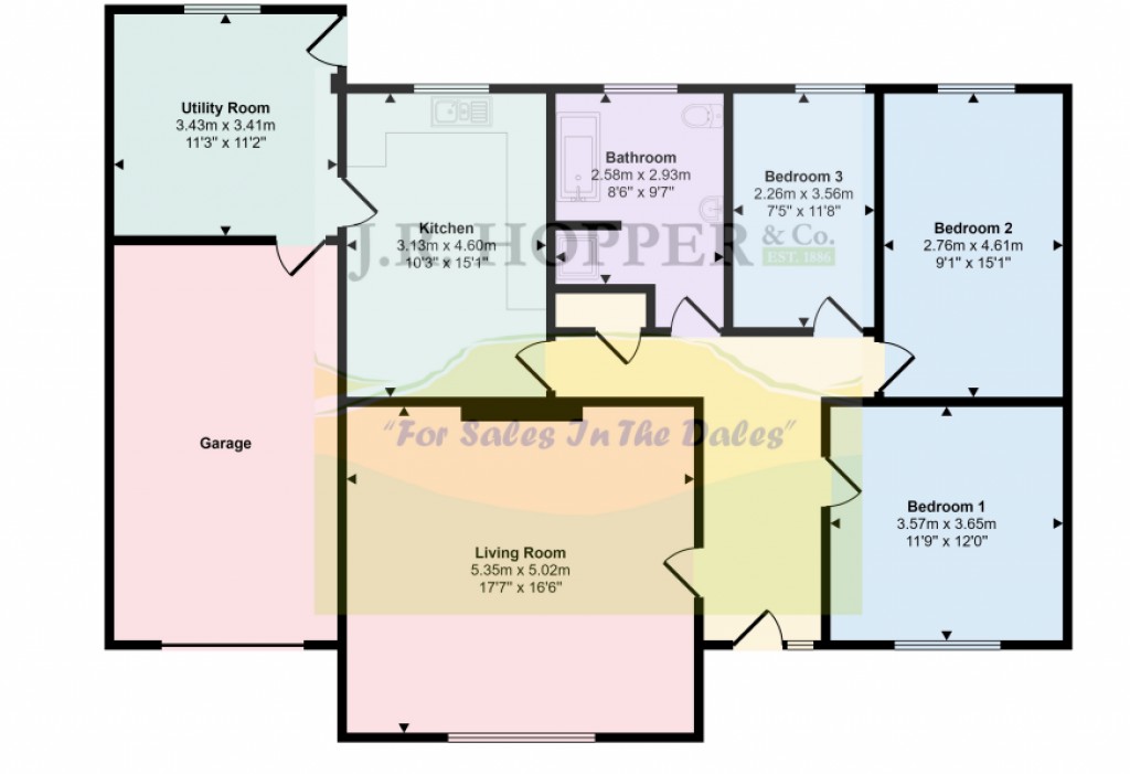 Floorplans For Manor Court, Kirkby Stephen, Cumbria