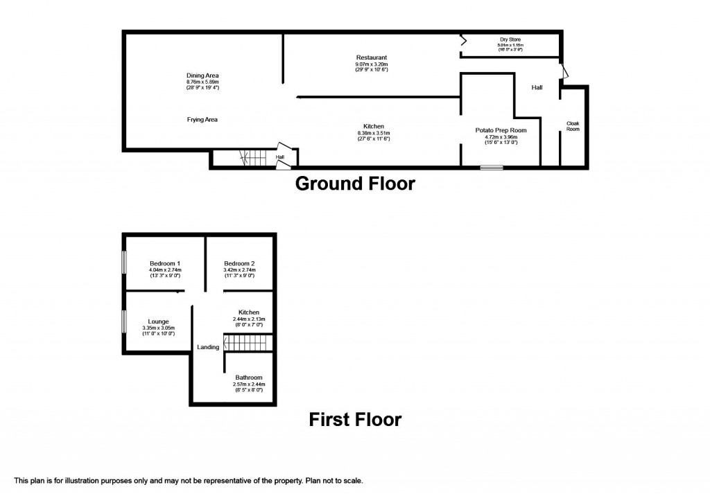 Floorplans For Market Street, 50/52 Market Street, Kirkby Stephen