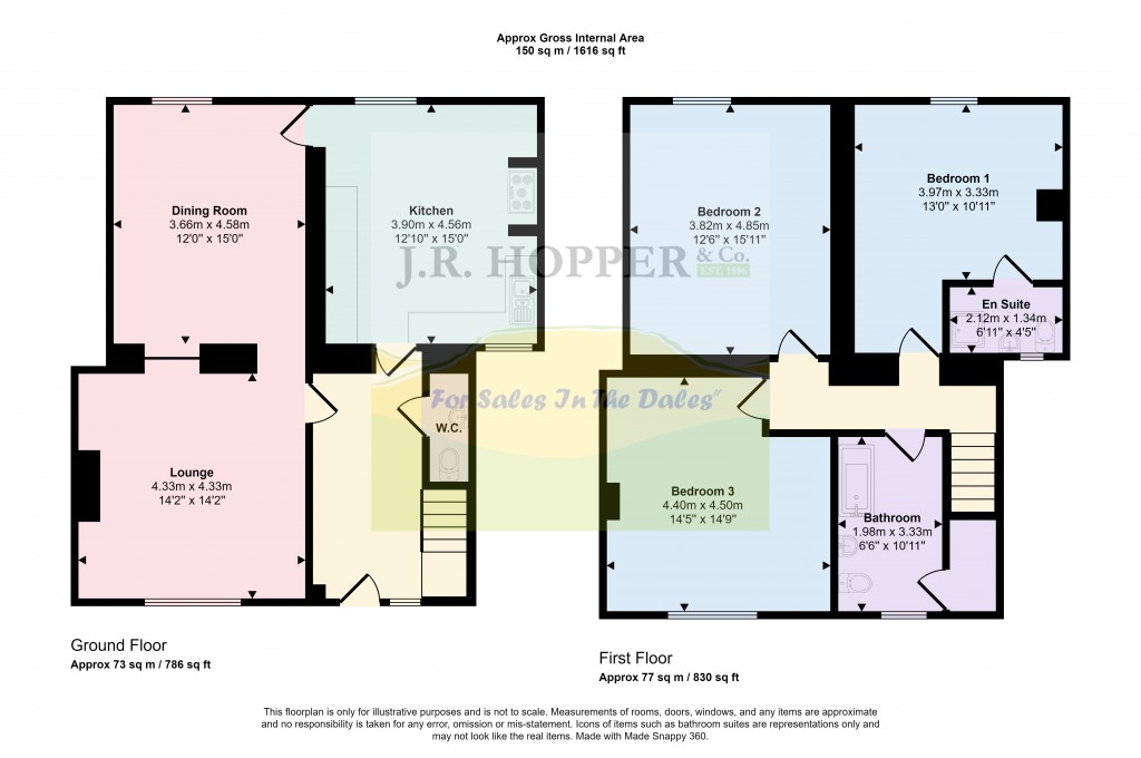 Floorplans For Bellerby, Leyburn, North Yorkshire