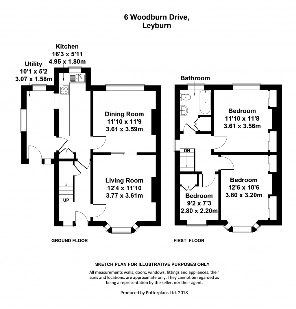 Floorplans For Woodburn Drive, Leyburn, North Yorkshire