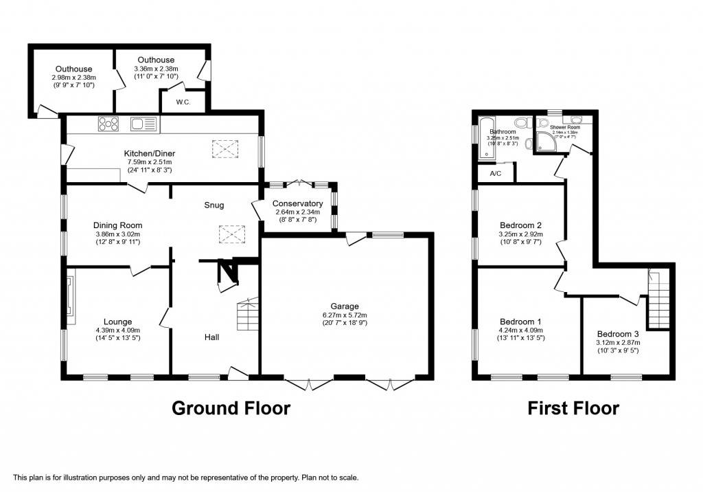 Floorplans For Askrigg, Leyburn, North Yorkshire
