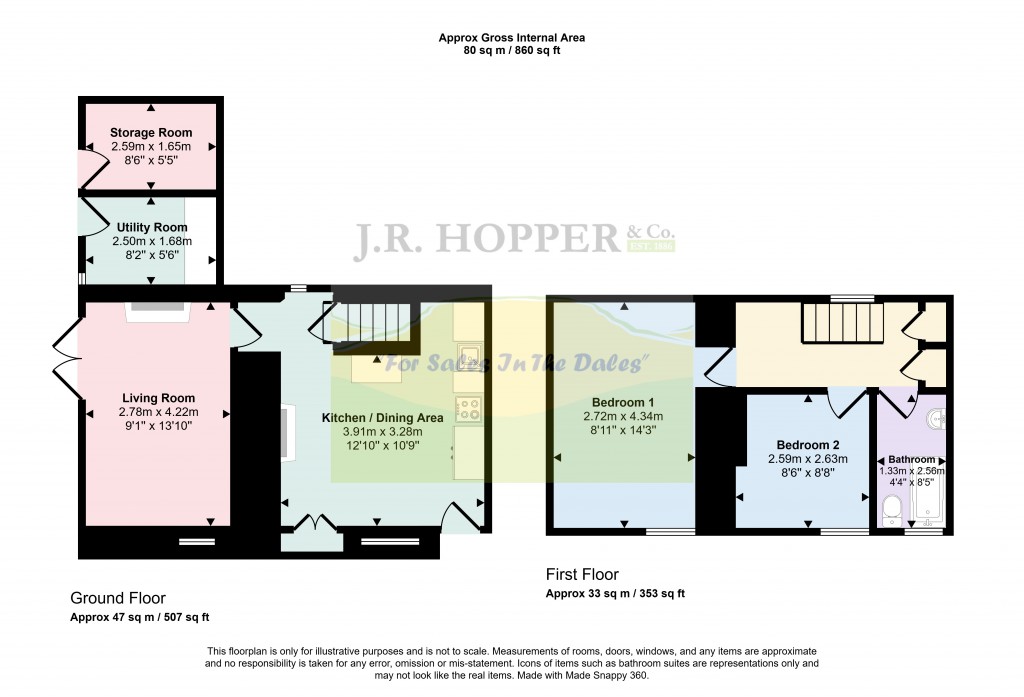 Floorplans For Gayle, Hawes, North Yorkshire