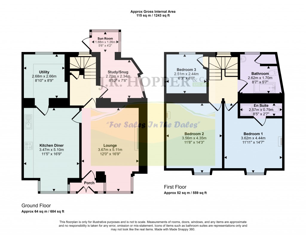 Floorplans For Leyburn, North Yorkshire
