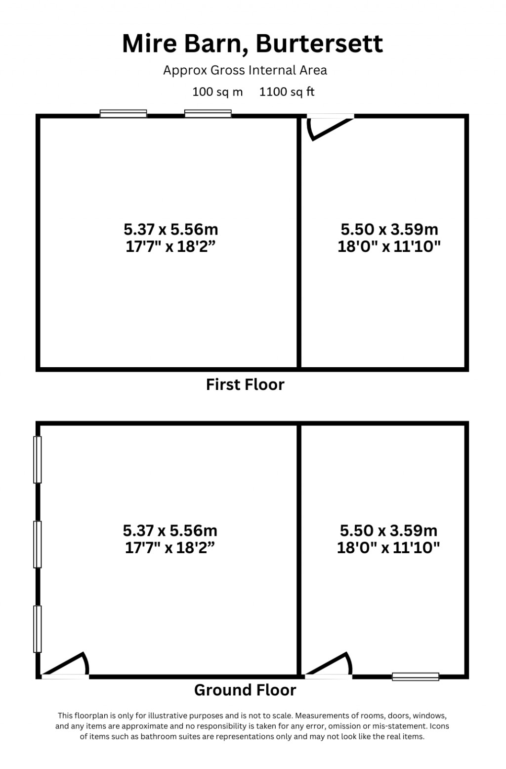 Floorplans For Burtersett, Hawes