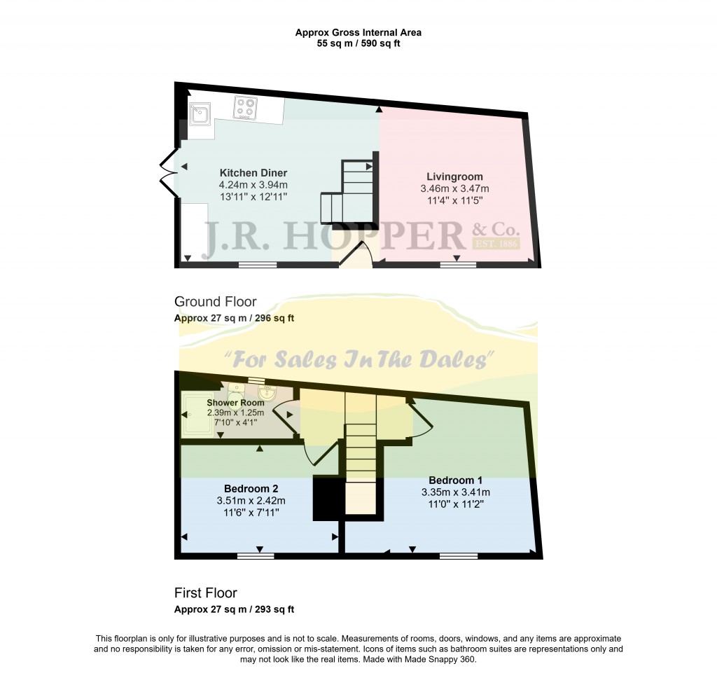 Floorplans For The Old Police Station, High Street, Leyburn, North Yorkshire