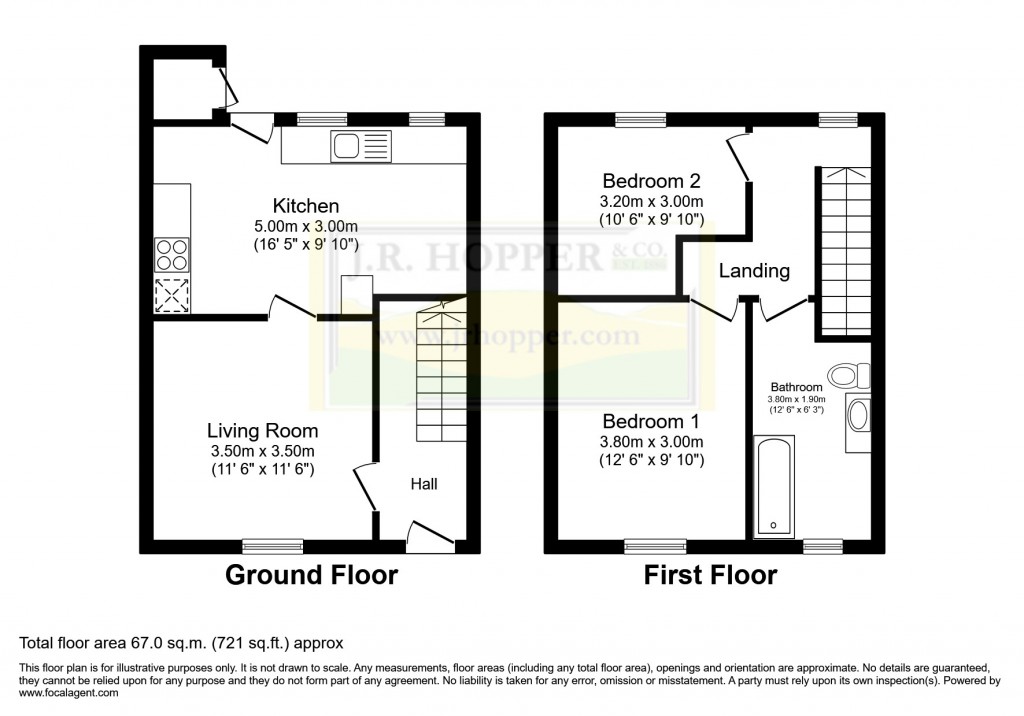 Floorplans For High Street, Kirkby Stephen, Cumbria
