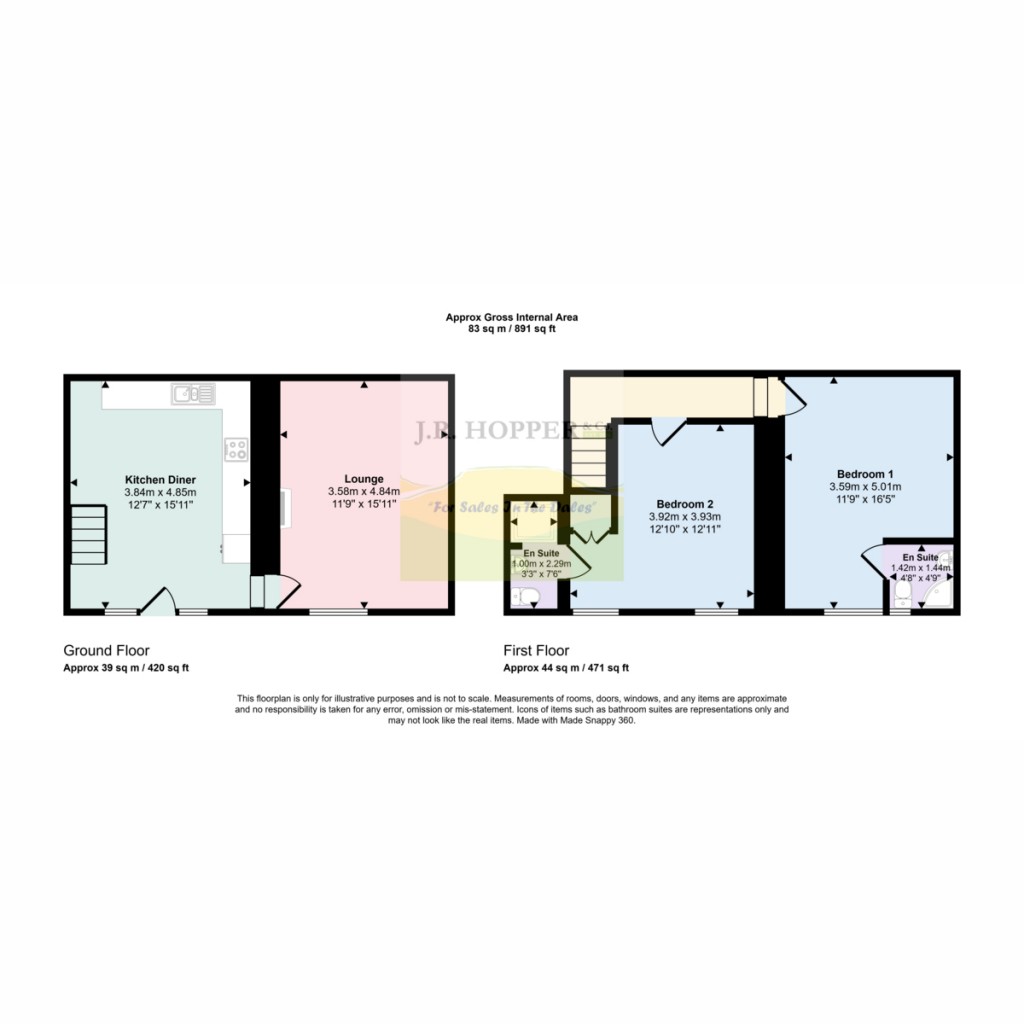 Floorplans For 2 Winville Mews, Leyburn DL8 3HG