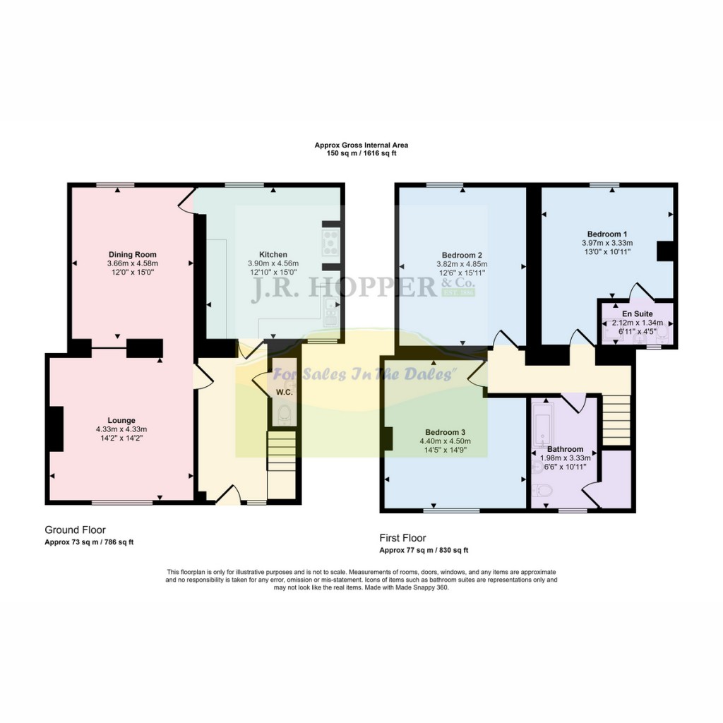 Floorplans For Bellerby, Leyburn, DL8 5