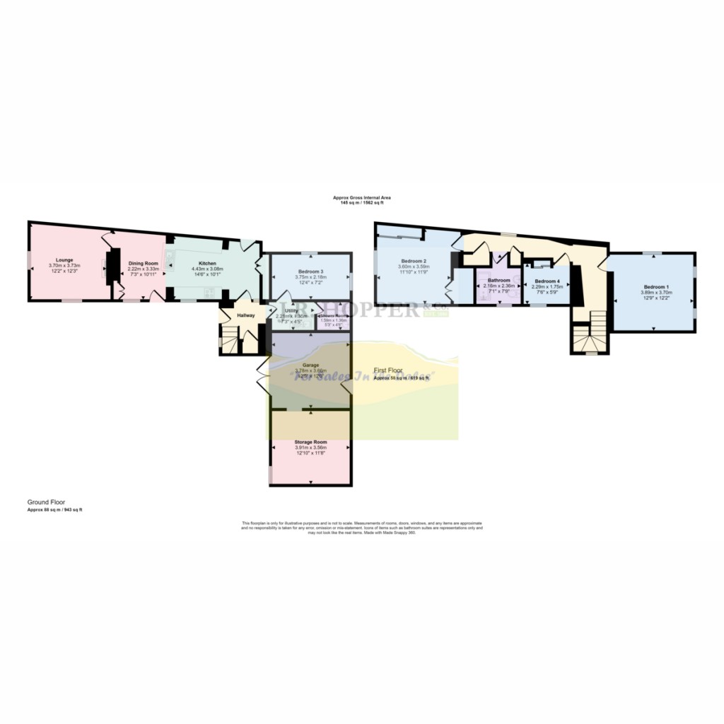 Floorplans For Chestnut Cottage Carperby, Leyburn DL8 4DQ