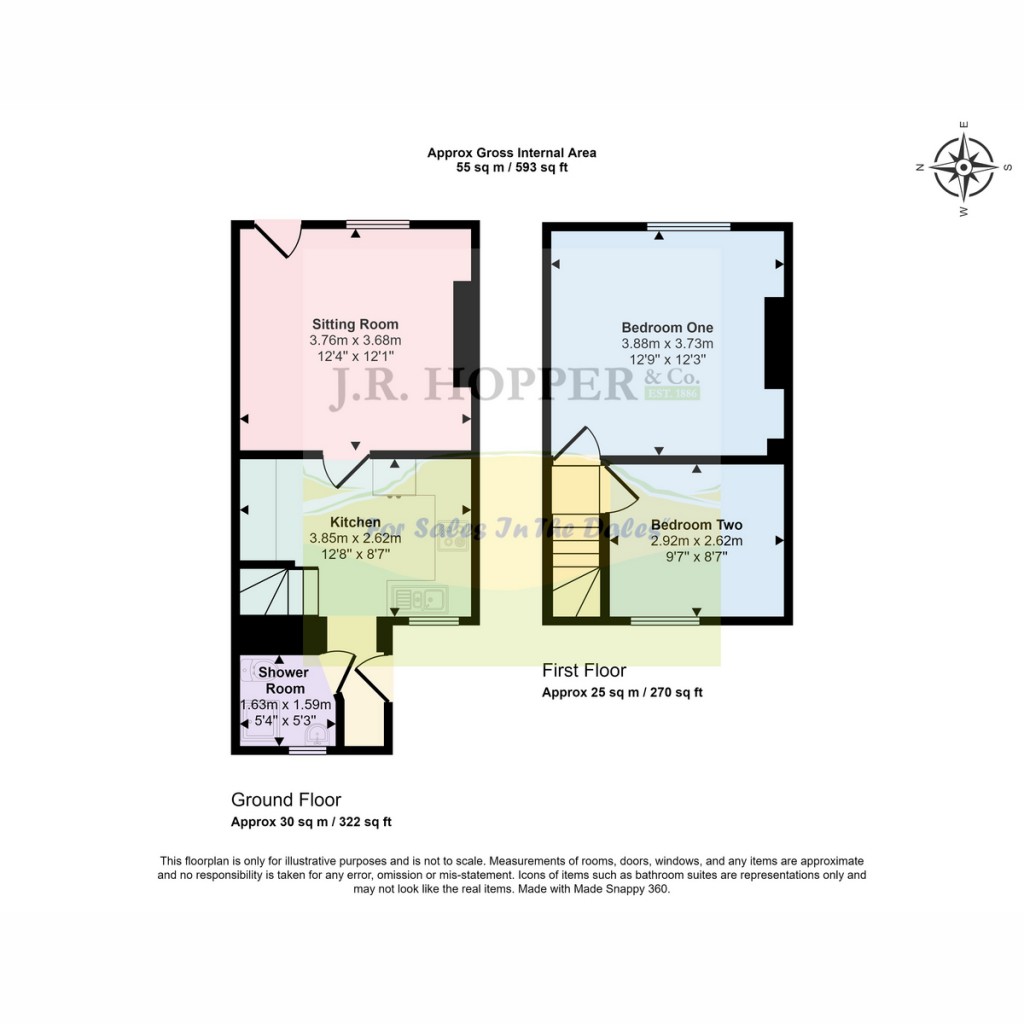 Floorplans For Burtersett, Hawes, DL8 3