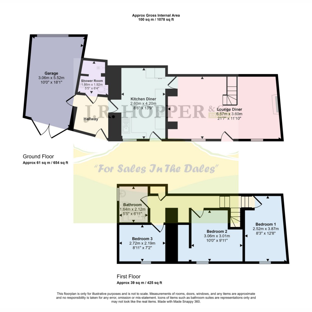 Floorplans For Moor Road, Askrigg Leyburn, DL8 3