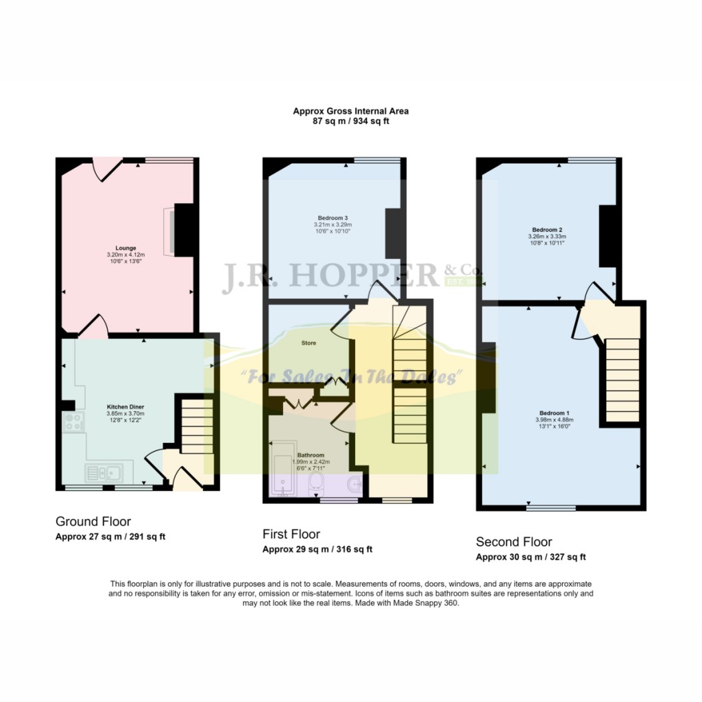 Floorplans For The Holme, Hawes, DL8 3