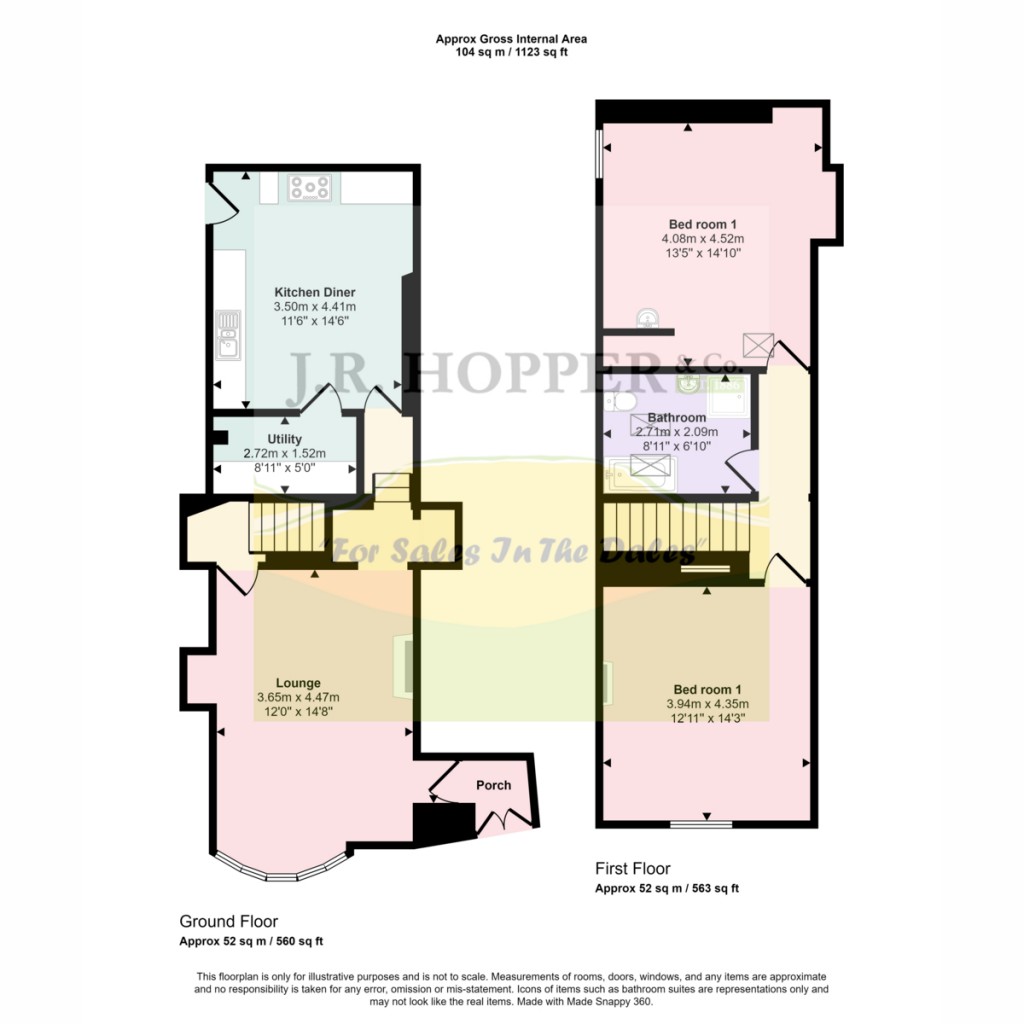 Floorplans For The Stable Door Market Place, Middleham DL8 4NP