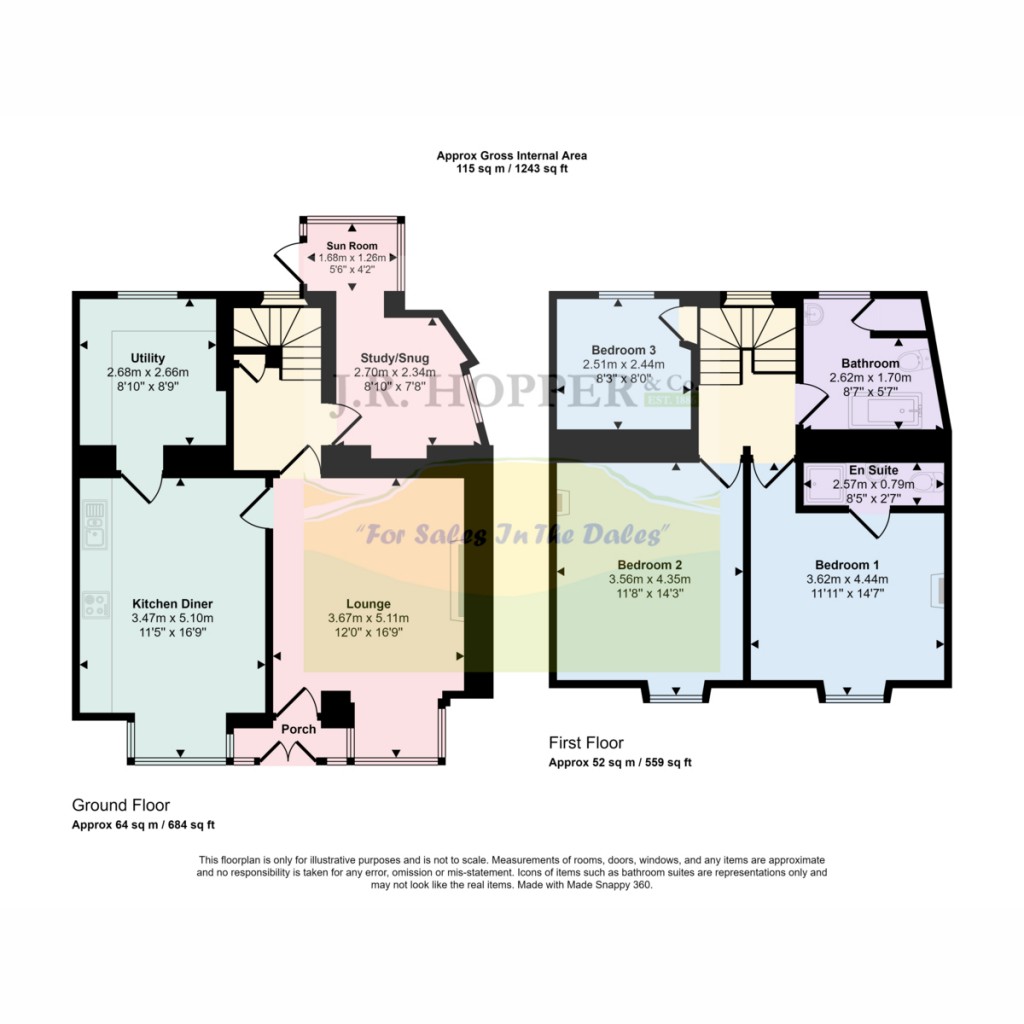 Floorplans For Craven House West Burton, Leyburn DL8 4JU