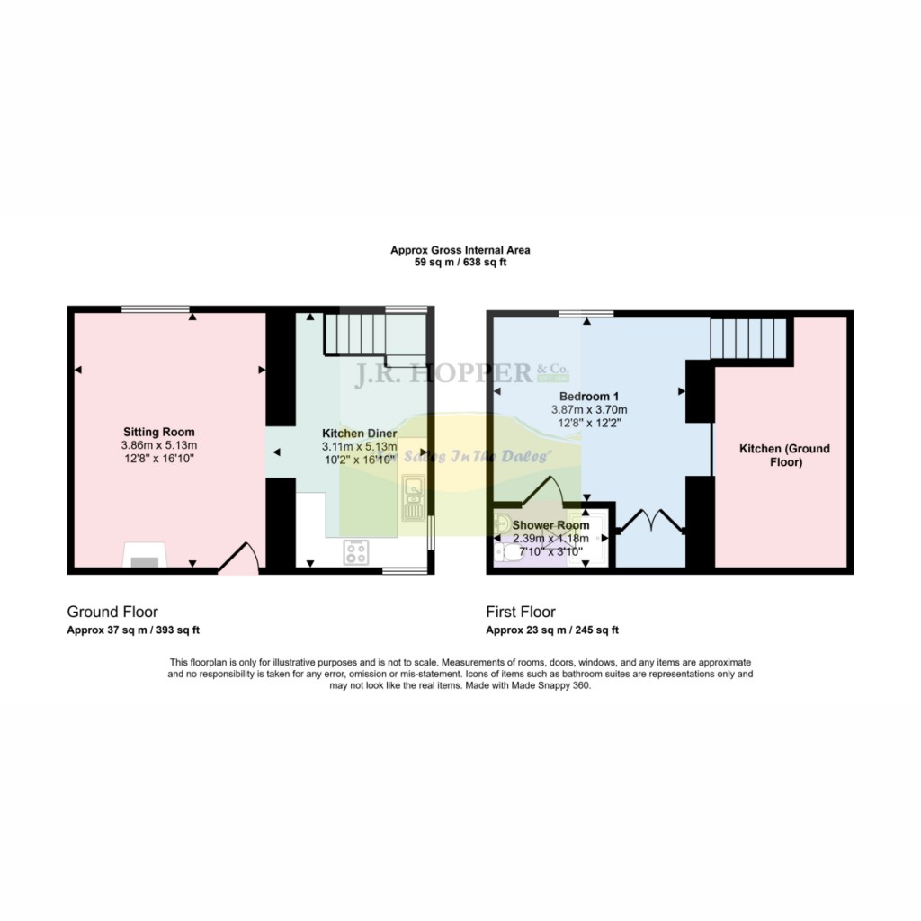 Floorplans For Washer Gill Barn Lunds, Hawes LA10 5PY
