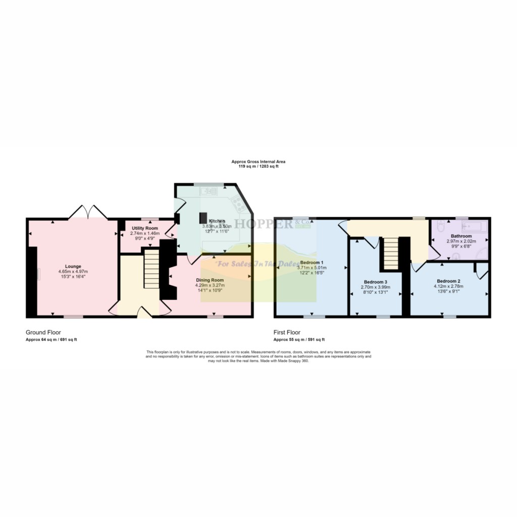 Floorplans For Westwood Cottage West End, Middleham DL8 4QQ