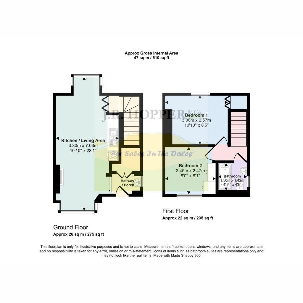Floorplans For Farriers Cottage Warcop, Appleby-in-Westmorland CA16 6PD