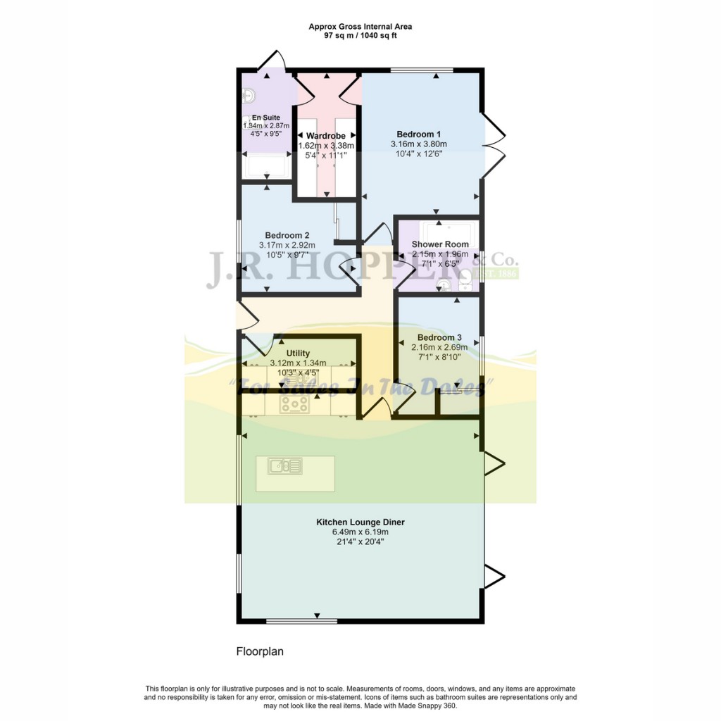 Floorplans For The Lodge, Bainbridge Ings Hawes, North Yorkshire DL8 3NU