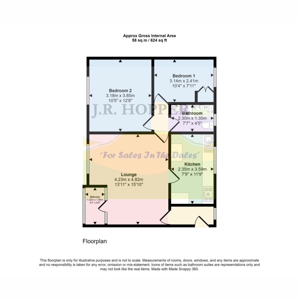 Floorplans For Flat 6, Flats Mill Lane, Askrigg DL8 3HW