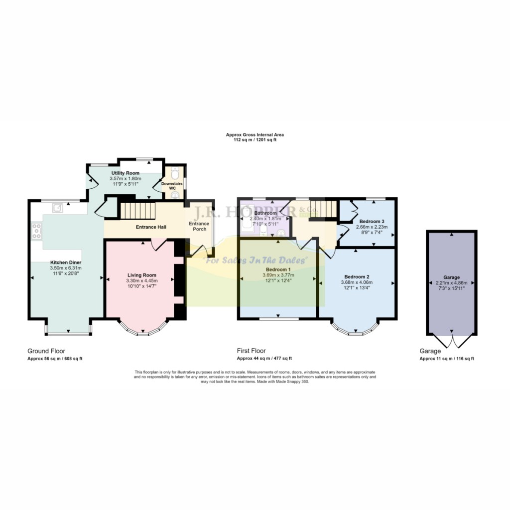 Floorplans For 2 Woodside, Leyburn DL8 5DX