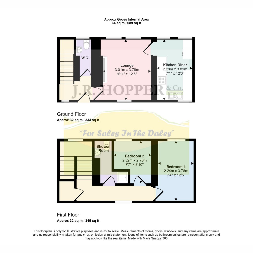 Floorplans For 1 Scott Hill, Bainbridge, DL8 3FB