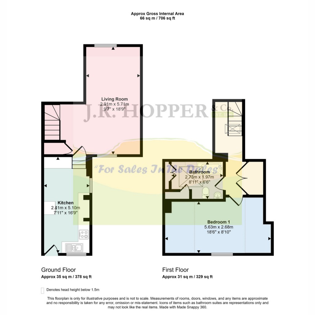 Floorplans For 1 Church Walk, Kirkby Stephen CA17 4RA