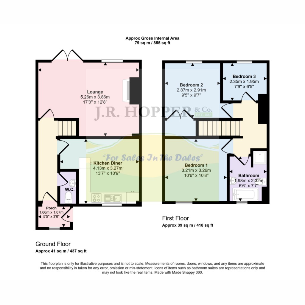 Floorplans For The Springs, Middleham, DL8 4