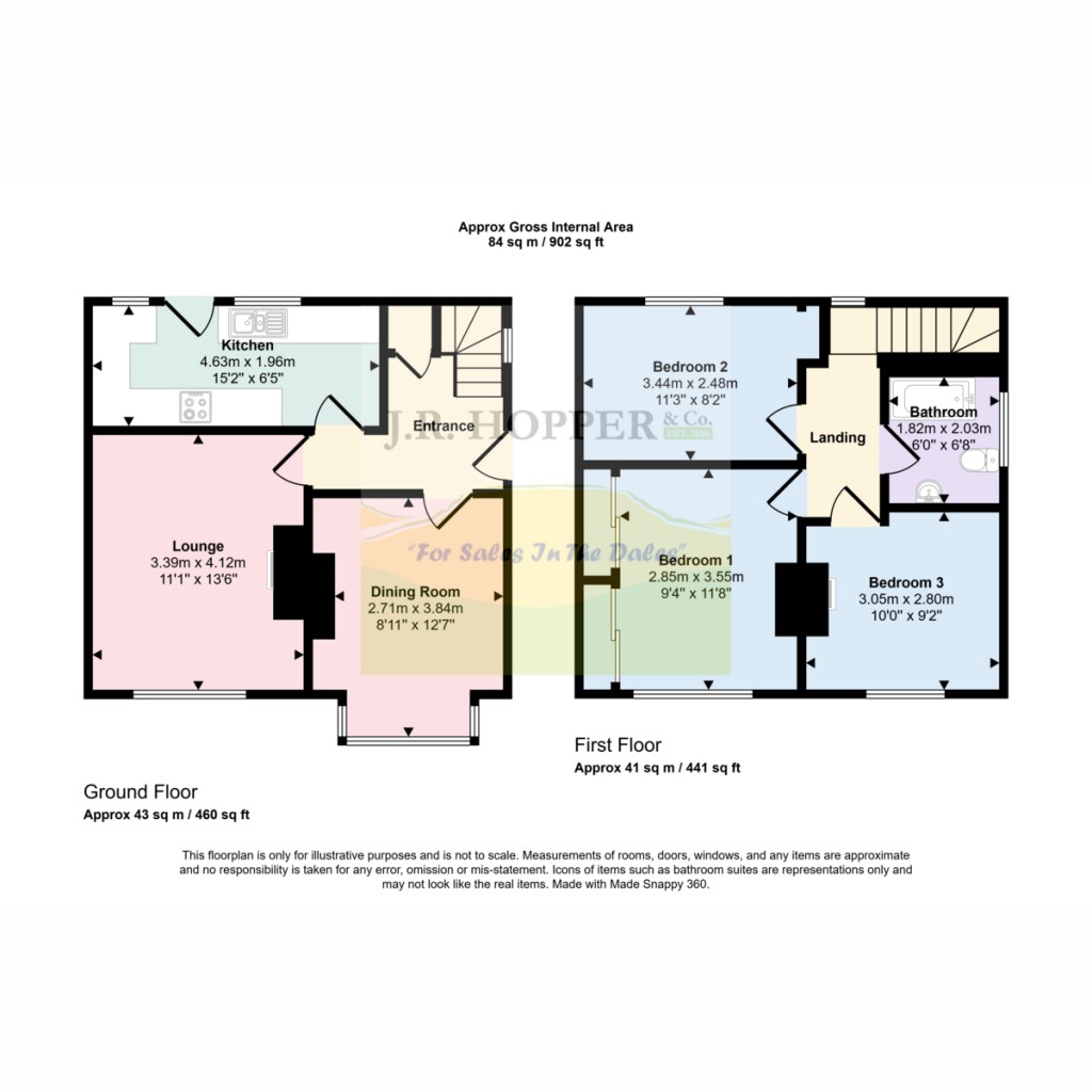 Floorplans For 3 Middleham Road, Leyburn