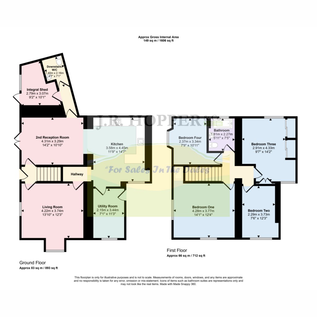 Floorplans For Inver House The Holme, Hawes DL8 3QR
