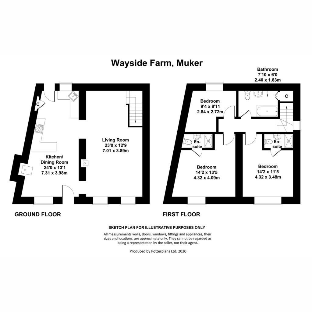 Floorplans For Muker, Richmond, DL11 6