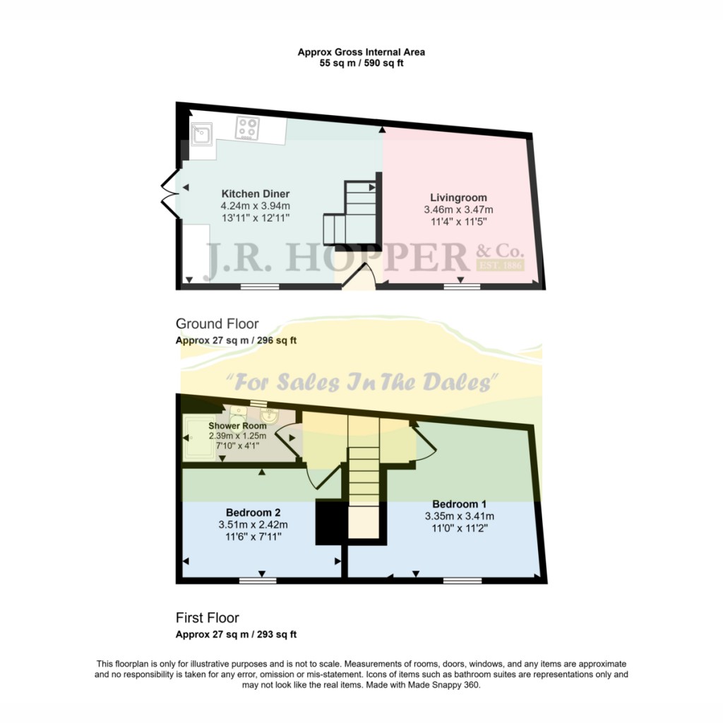 Floorplans For Apt 6, The Old Police Station, High Street, DL8 5