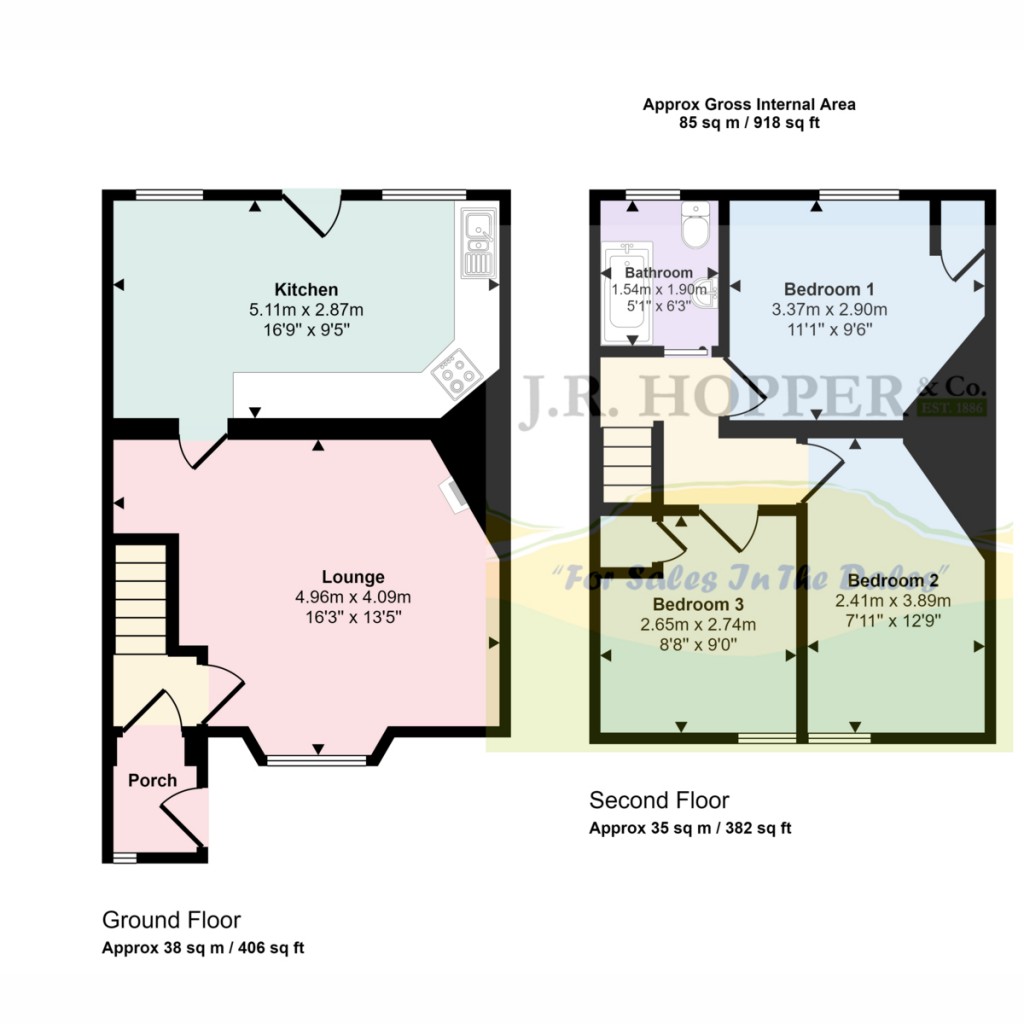 Floorplans For 2 Moorcock Cottages, Garsdale