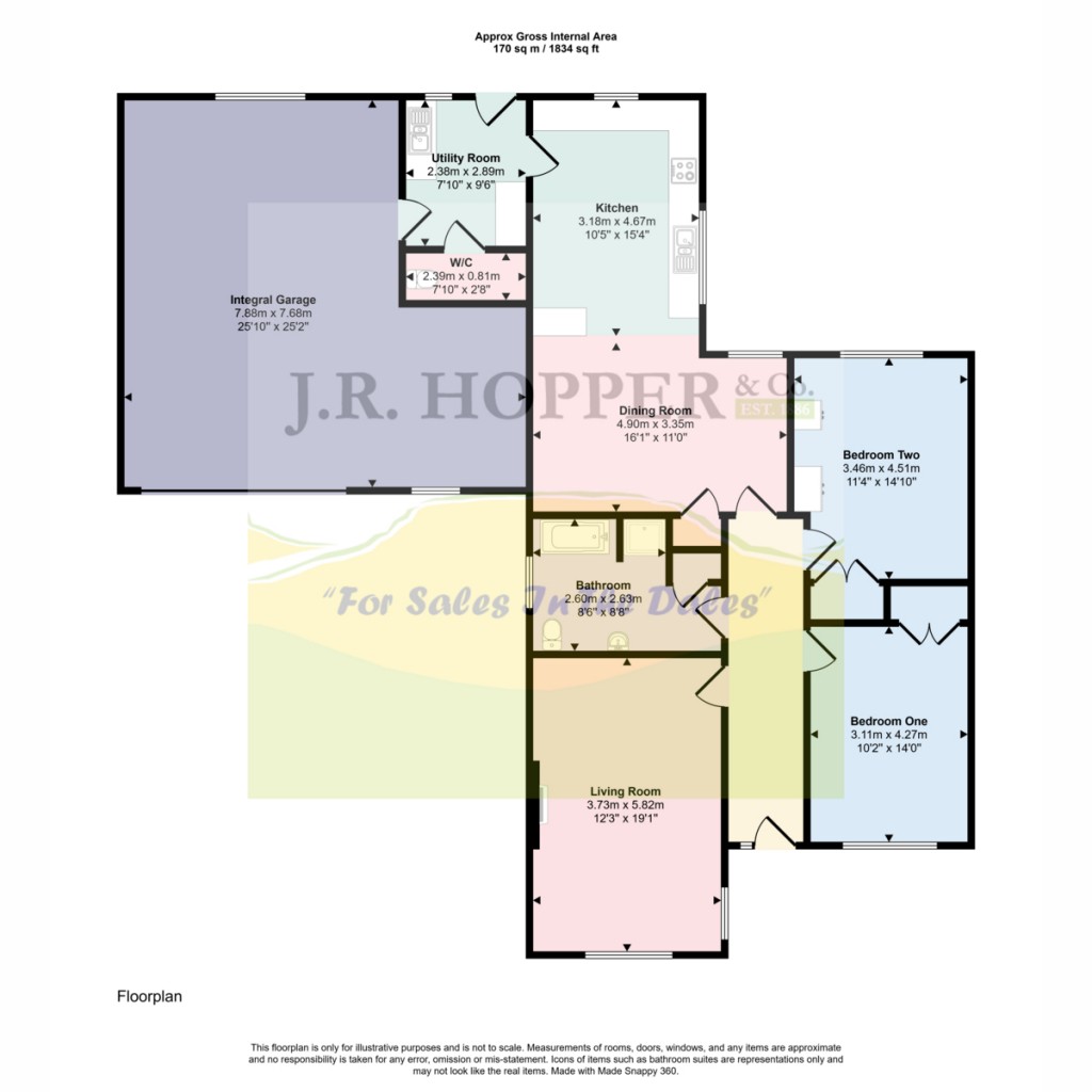 Floorplans For 26 Fletcher Hill Park, Kirkby Stephen CA17 4QZ