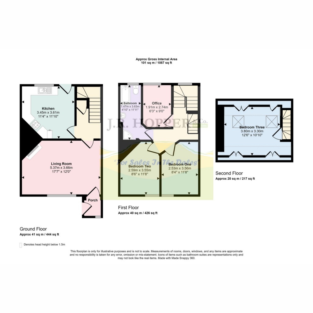 Floorplans For 3 Old Midland Cottages, Kirkby Stephen CA17 4LF