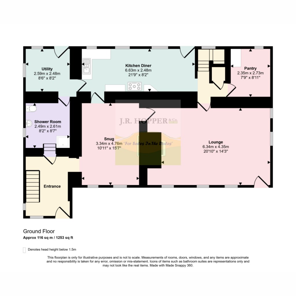Floorplans For Under The Hill Stalling Busk, Askrigg DL8 3DH