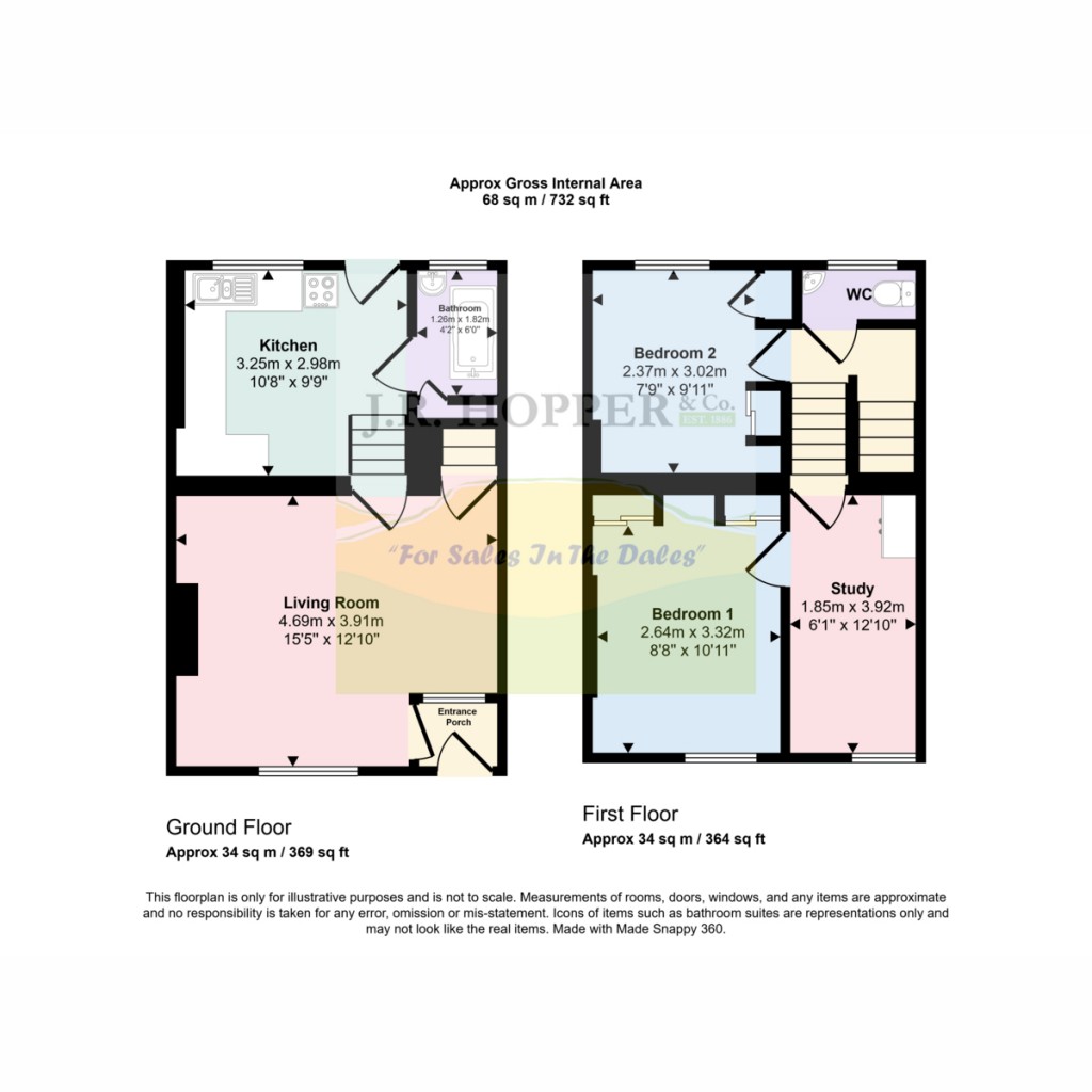 Floorplans For The Terrace, Bellerby Leyburn, DL8 5