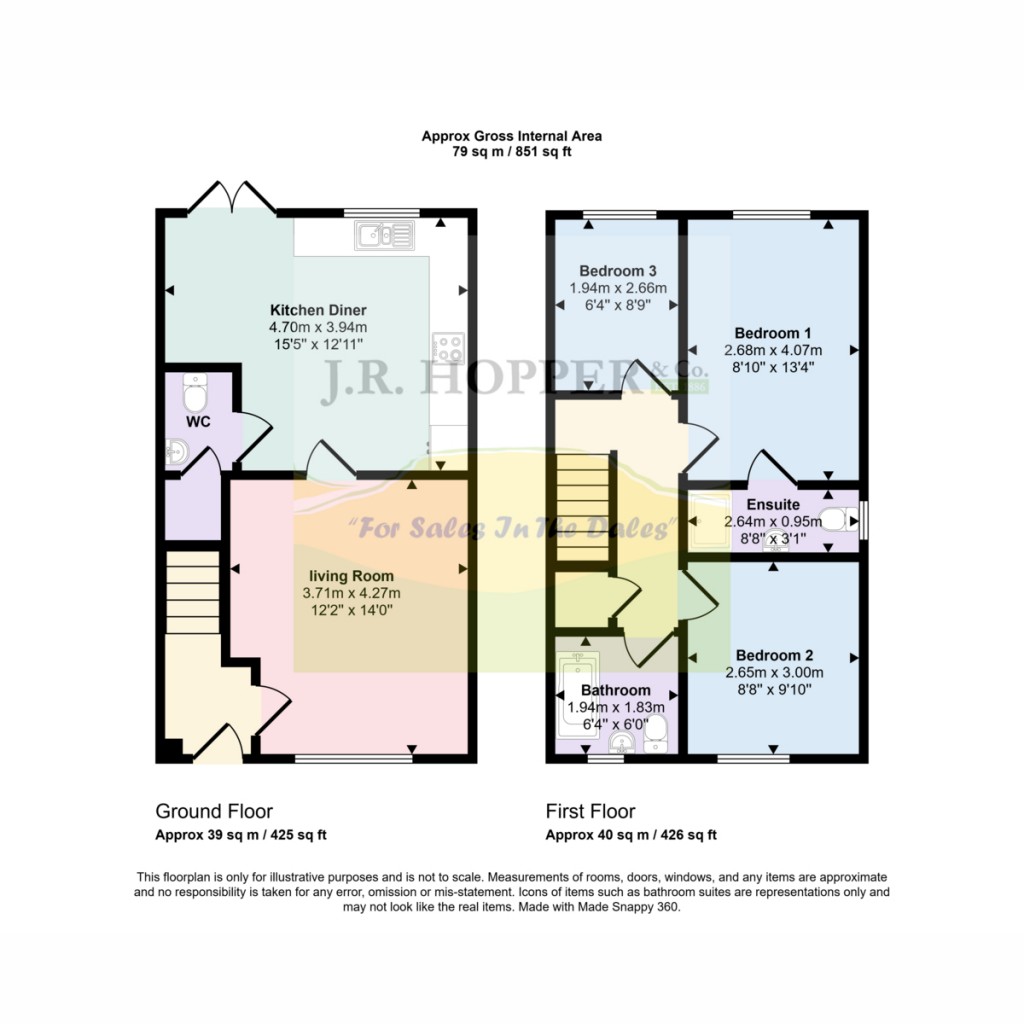 Floorplans For Station Rise, Leyburn, DL8 5