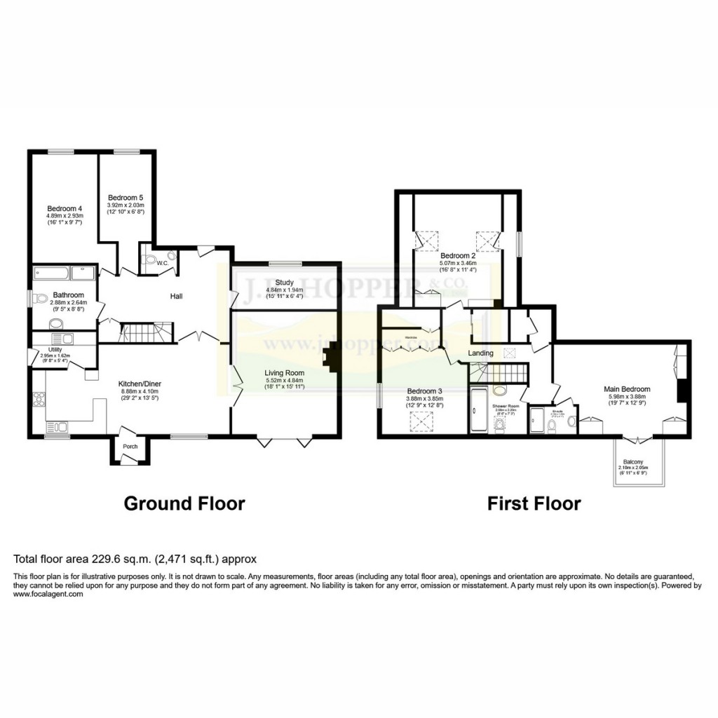 Floorplans For Main Street, Harmby, DL8 5