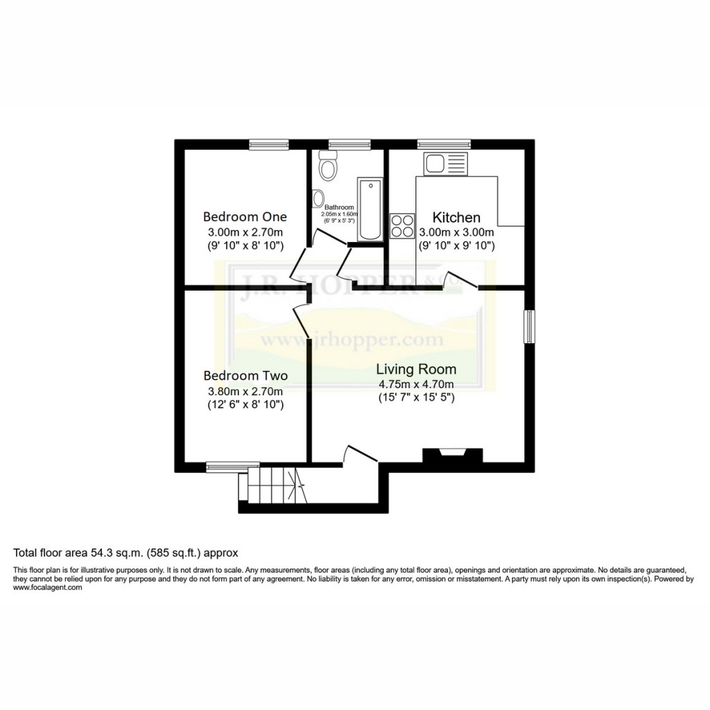 Floorplans For Flat 1, Kingstone House Battlebarrow, Appleby-in-Westmorland CA16 6XT