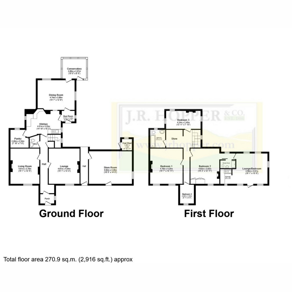 Floorplans For East End House Thornton Rust, Leyburn DL8 3AN