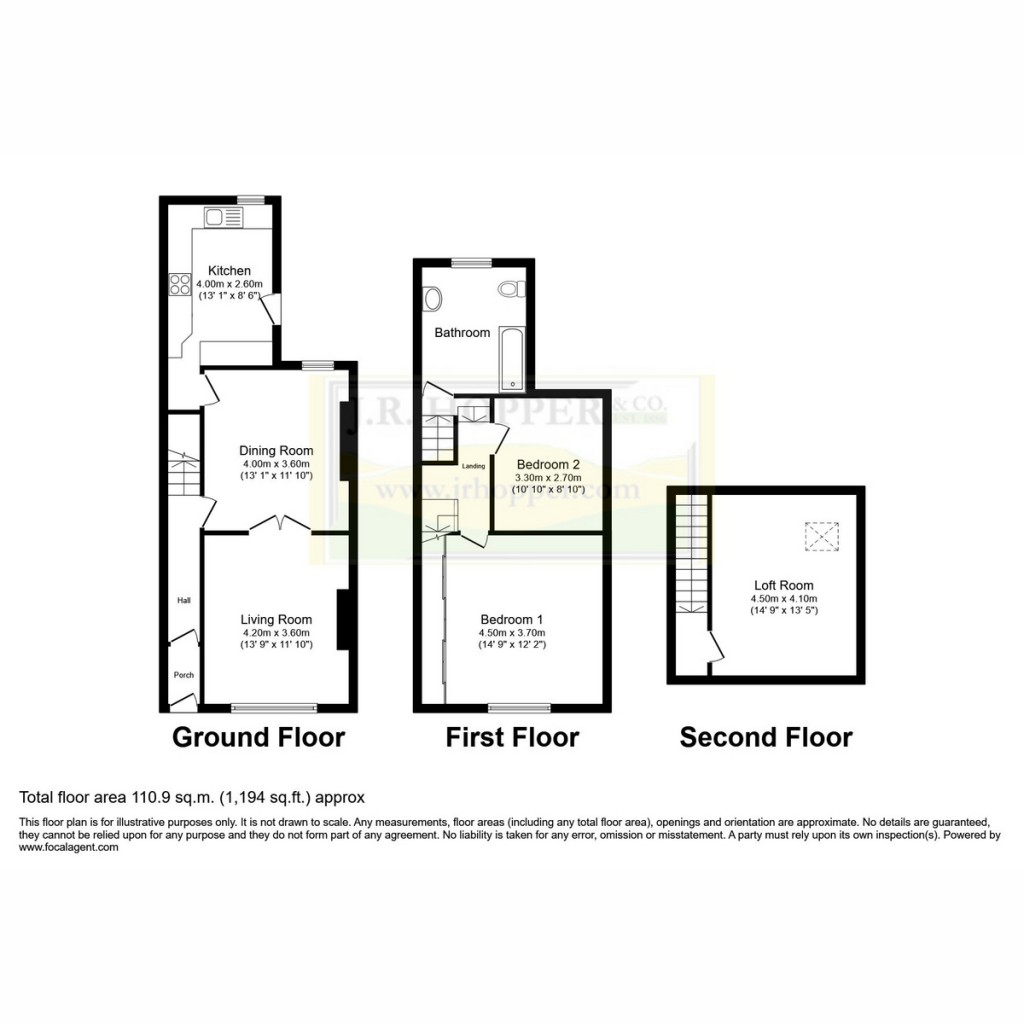 Floorplans For 13 Park Terrace, Kirkby Stephen