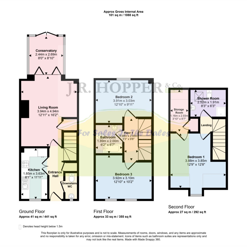 Floorplans For 21 Dale Way, Leyburn DL8 5LE