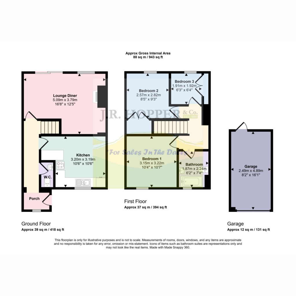 Floorplans For 36 The Springs, Middleham DL8 4RB