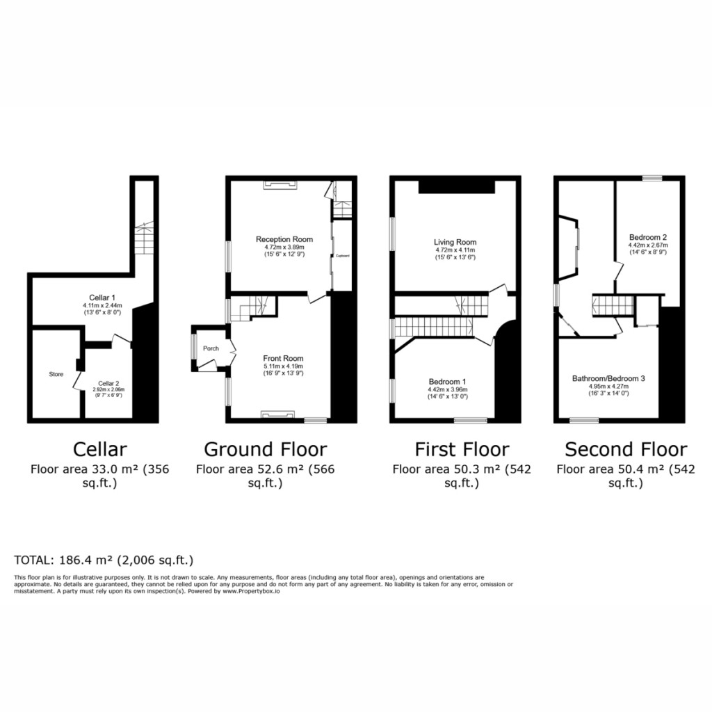 Floorplans For Unit B, 22 Market Square, Kirkby Stephen CA17 4QT