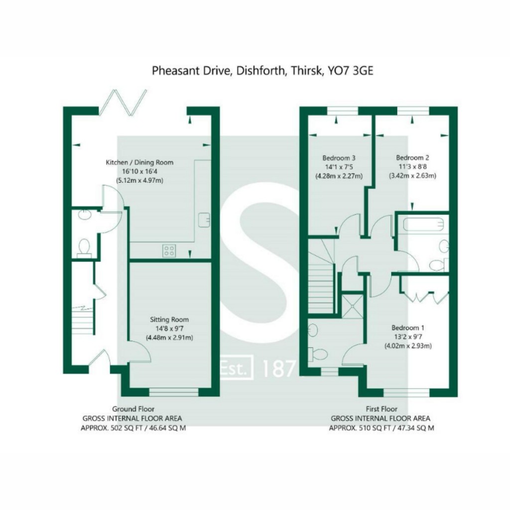 Floorplans For 30 Pheasant Drive, Thirsk YO7 3GE