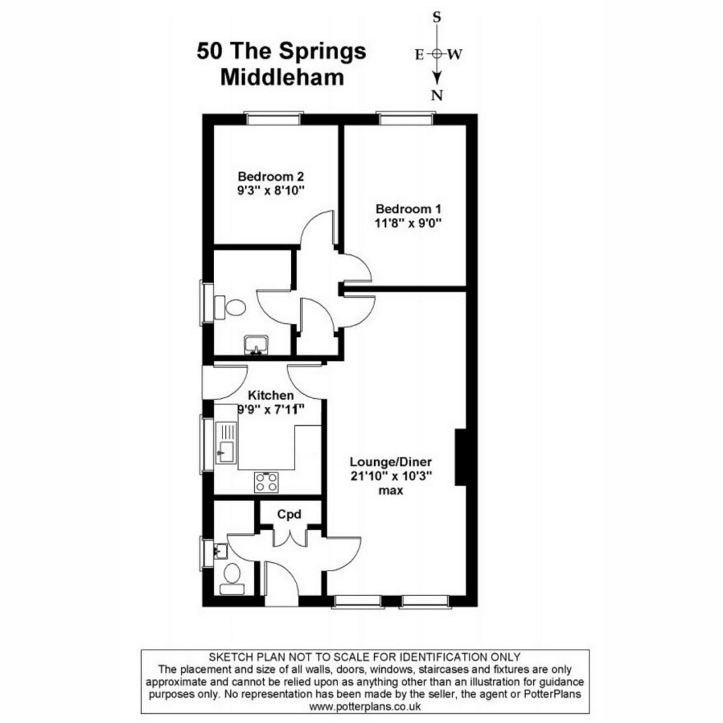 Floorplans For Flat 50, The Springs Middleham, Leyburn DL8 4RB