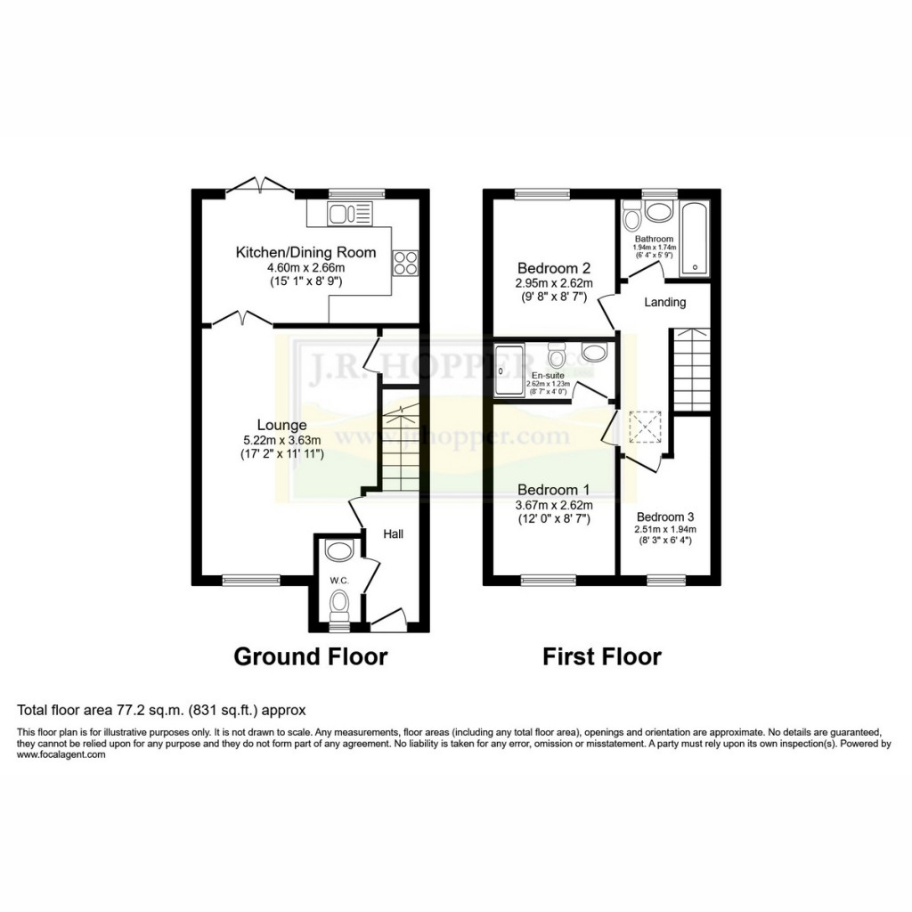 Floorplans For 8 Birkbeck Gardens, Kirkby Stephen