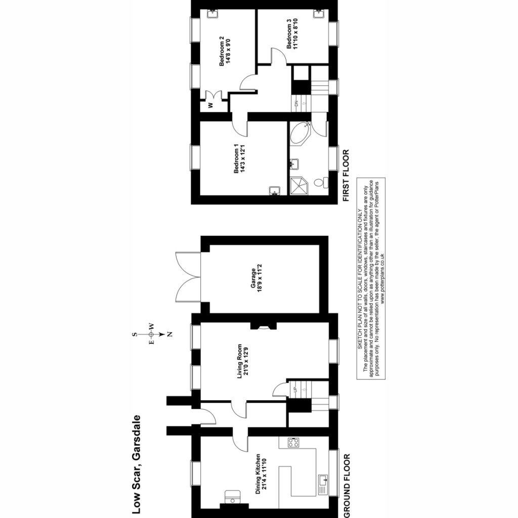Floorplans For Low Scar, Garsdale, Sedbergh, LA10 5PL